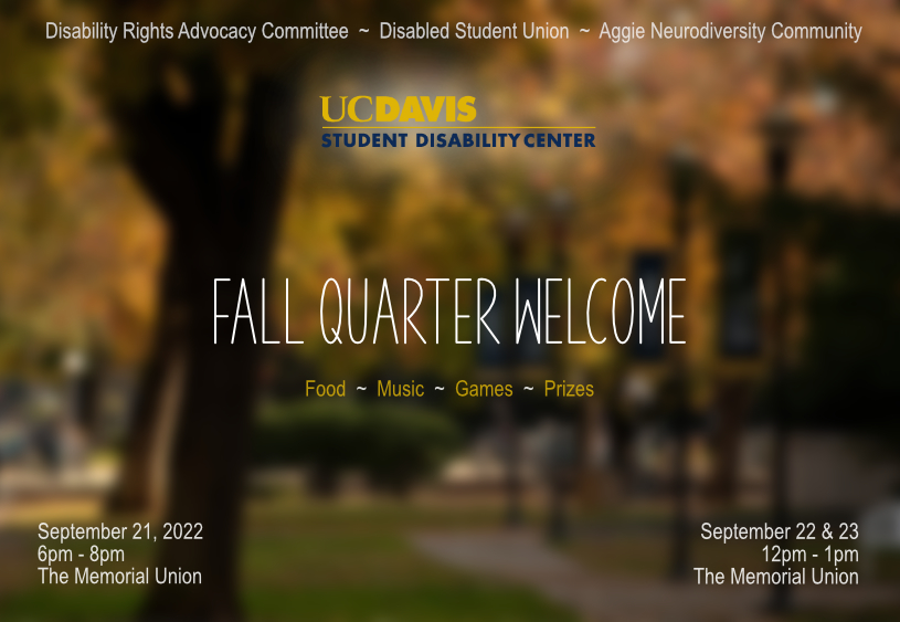 Fall Quarter Welcome Flyer
