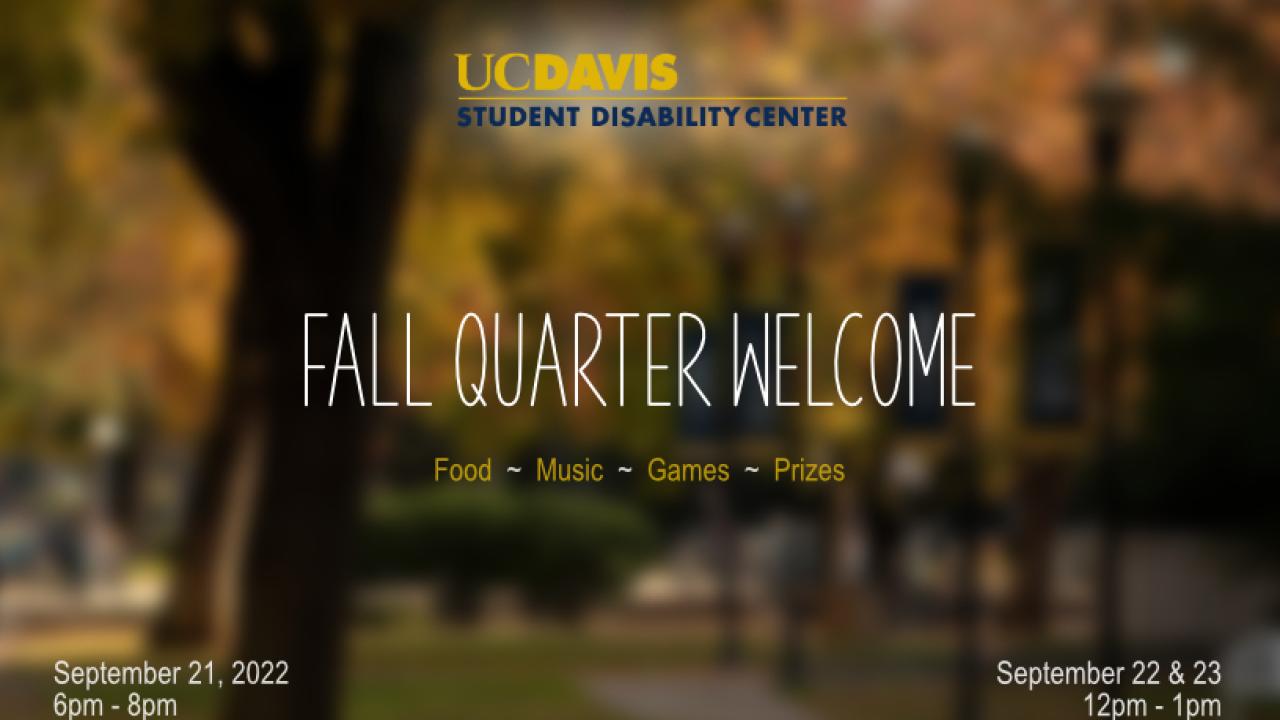 Fall Quarter Welcome Flyer