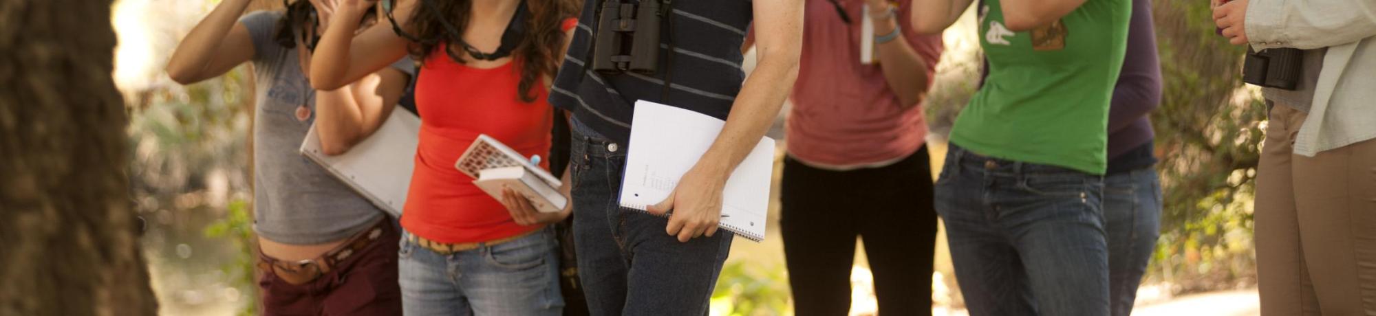 Students bird watching