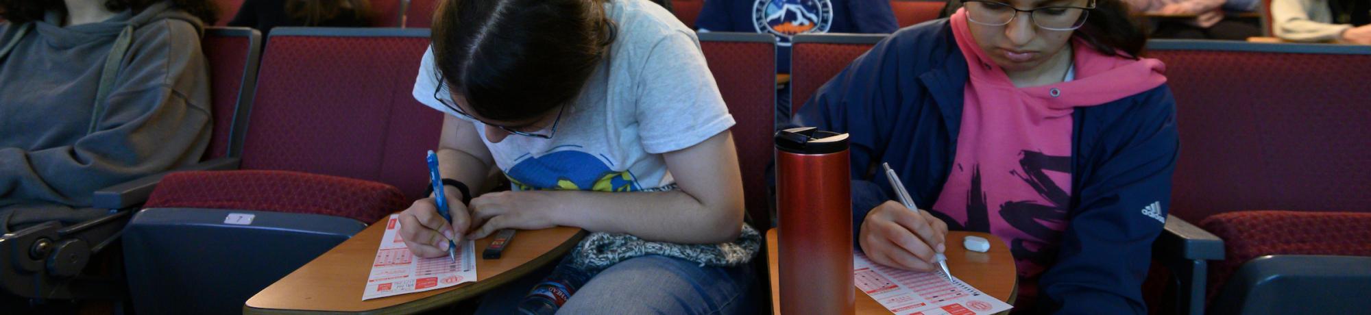 Students Taking an Exam